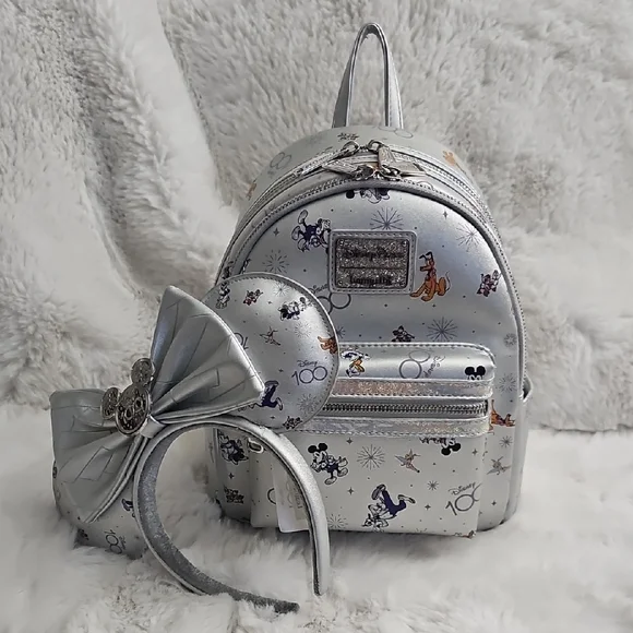 Disney | Bags | Disney Silver Starry Backpack | Poshmark